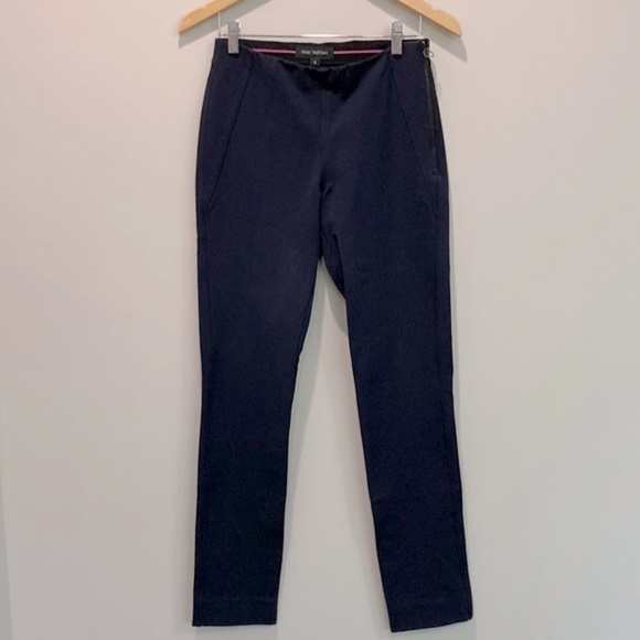 Pink Tarten Blue Scuba Ponte Straight Leg Pant - Picture 3 of 14